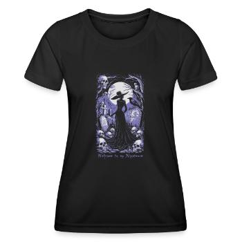 welcome to my nightmare 03 - Frauen Funktions-T-Shirt - Schwarz - Vorne - AI Model Female 172 light (172cm)