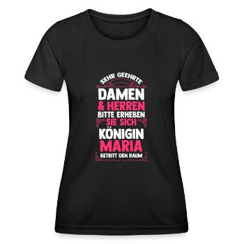 Maria - Frauen Funktions-T-Shirt - Schwarz - Vorne - AI Model Female 172 light (172cm)