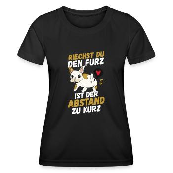Riechst Du Den Furz Ist Der Abstand Zu Kurz - Frauen Funktions-T-Shirt - Schwarz - Vorne - AI Model Female 172 light (172cm)
