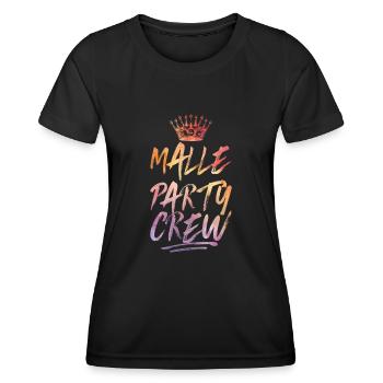 Malle Party Crew Bunt - Frauen Funktions-T-Shirt - Schwarz - Vorne - AI Model Female 172 light (172cm)