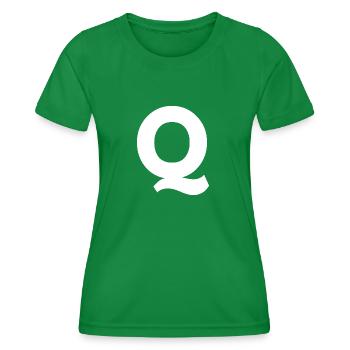 Q - Women's Functional T-Shirt - kelly green - Front - AI Model Female 172 dark (172cm)