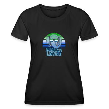 Sierra Leone - Frauen Funktions-T-Shirt - Schwarz - Vorne - AI Model Female 172 light (172cm)