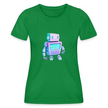 robot - Frauen Funktions-T-Shirt - Kelly Green - Vorne - AI Model Female 172 dark (172cm)