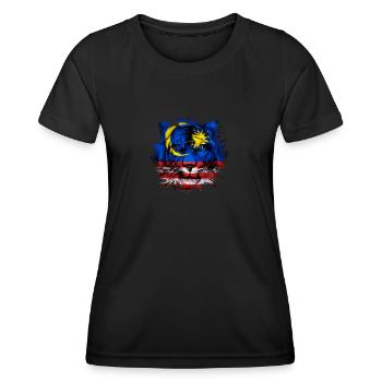 Malaisie - T-shirt sport Femme - noir - Devant - AI Model Female 172 light (172cm)