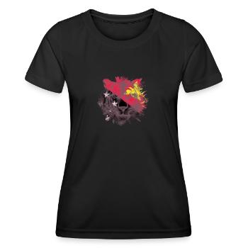 Papua-Neuguinea - Frauen Funktions-T-Shirt - Schwarz - Vorne - AI Model Female 172 light (172cm)