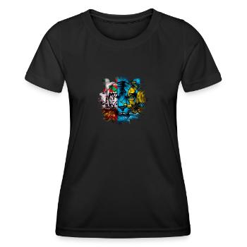 St. Pierre und Miquelon - Frauen Funktions-T-Shirt - Schwarz - Vorne - AI Model Female 172 light (172cm)