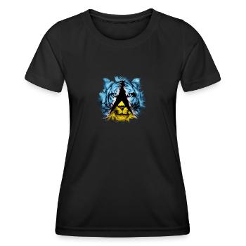 St. Lucia - Frauen Funktions-T-Shirt - Schwarz - Vorne - AI Model Female 172 light (172cm)