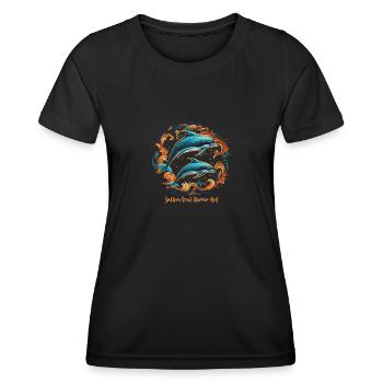 Sud de la Grande Barrière de Corail - T-shirt sport Femme - noir - Devant - AI Model Female 172 light (172cm)