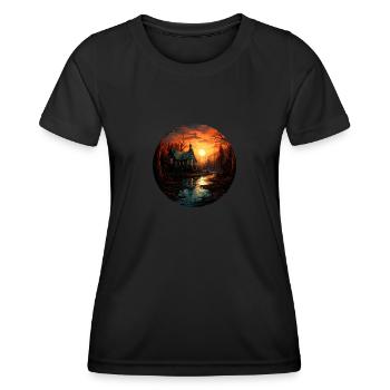 Sundowner Island - Women's Functional T-Shirt - black - Front - AI Model Female 172 light (172cm)