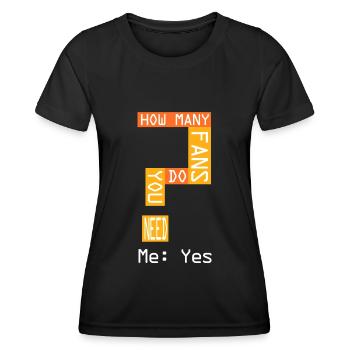 Combien de fans ? - T-shirt sport Femme - noir - Devant - AI Model Female 172 light (172cm)