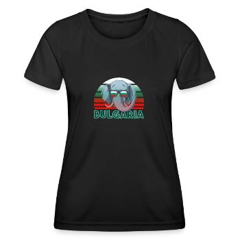 Bulgarien - Frauen Funktions-T-Shirt - Schwarz - Vorne - AI Model Female 172 light (172cm)