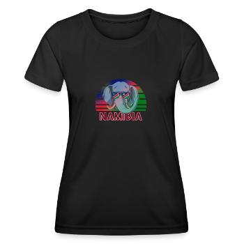 Namibia - Frauen Funktions-T-Shirt - Schwarz - Vorne - AI Model Female 172 light (172cm)