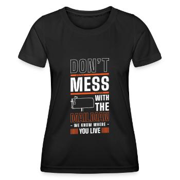 Postman Package - Women's Functional T-Shirt - black - Front - AI Model Female 172 light (172cm)