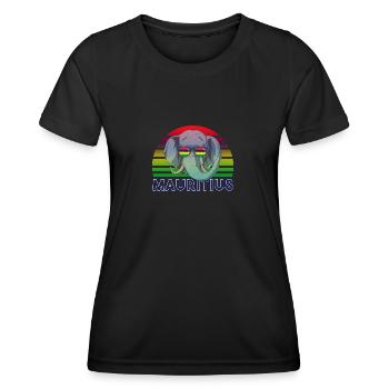 Mauritius - Frauen Funktions-T-Shirt - Schwarz - Vorne - AI Model Female 172 light (172cm)