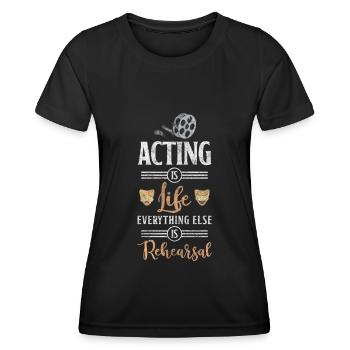 Bühne Drama Oper Broadway - Frauen Funktions-T-Shirt - Schwarz - Vorne - AI Model Female 172 light (172cm)