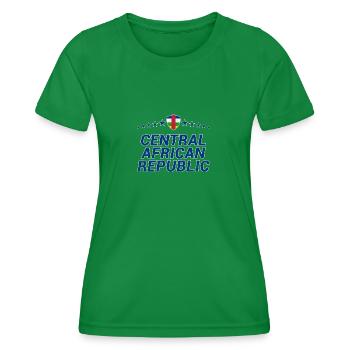 République centrafricaine - T-shirt sport Femme - vert - Devant - AI Model Female 172 dark (172cm)