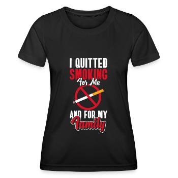 Smoking Cigar No Smoking Vaping - Women's Functional T-Shirt - black - Front - AI Model Female 172 light (172cm)
