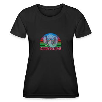 Azerbaijan - Women's Functional T-Shirt - black - Front - AI Model Female 172 light (172cm)
