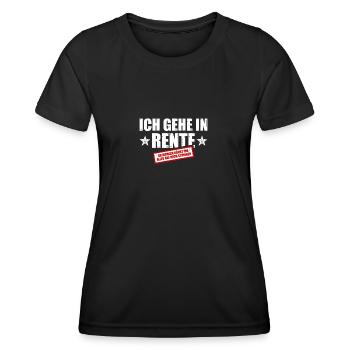 Ich gehe in Rente Rente Ruhestand - Frauen Funktions-T-Shirt - Schwarz - Vorne - AI Model Female 172 light (172cm)