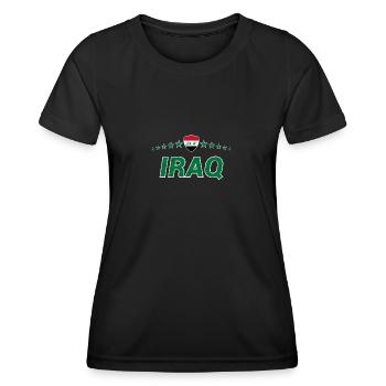 Irak - T-shirt sport Femme - noir - Devant - AI Model Female 172 light (172cm)