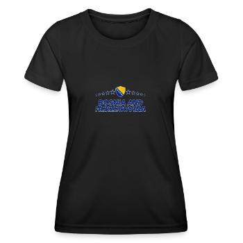 Bosnien und Herzegowina - Frauen Funktions-T-Shirt - Schwarz - Vorne - AI Model Female 172 light (172cm)