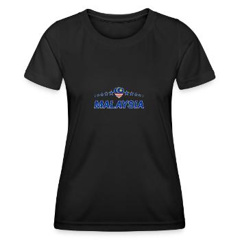 Malaysia - Frauen Funktions-T-Shirt - Schwarz - Vorne - AI Model Female 172 light (172cm)