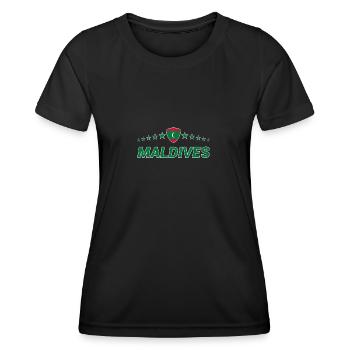 Malediven - Frauen Funktions-T-Shirt - Schwarz - Vorne - AI Model Female 172 light (172cm)