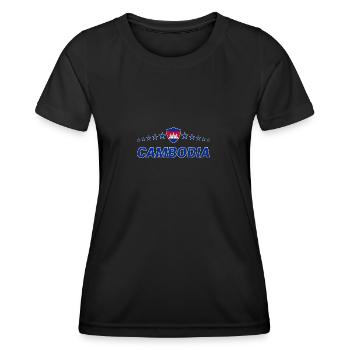 Kambodscha - Frauen Funktions-T-Shirt - Schwarz - Vorne - AI Model Female 172 light (172cm)
