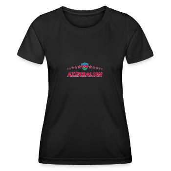Azerbaïdjan - T-shirt sport Femme - noir - Devant - AI Model Female 172 light (172cm)