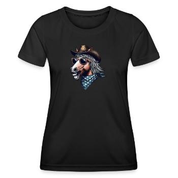 Cowboy Horse - Women's Functional T-Shirt - black - Front - AI Model Female 172 light (172cm)