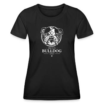 Bulldog Dad English Bulldog Dogs Wilsigns - Women's Functional T-Shirt - black - Front - AI Model Female 172 light (172cm)