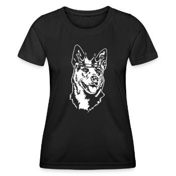 Australian Cattle Dog Crown Dogs Dog Wilsigns - Women's Functional T-Shirt - black - Front - AI Model Female 172 light (172cm)