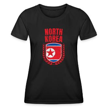 Nordkorea - Frauen Funktions-T-Shirt - Schwarz - Vorne - AI Model Female 172 light (172cm)