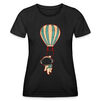 Astronaut Raumfahrt - Frauen Funktions-T-Shirt - Schwarz - Vorne - AI Model Female 172 light (172cm)