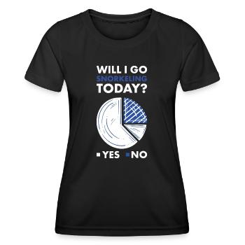 Snorkeler Will I Knit Today - Frauen Funktions-T-Shirt - Schwarz - Vorne - AI Model Female 172 light (172cm)