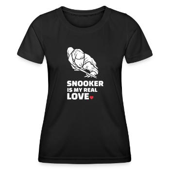 J’adore le snooker - T-shirt sport Femme - noir - Devant - AI Model Female 172 light (172cm)