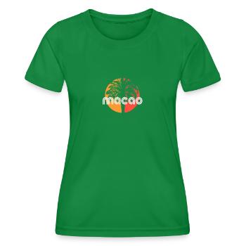 Macao Artistic Vacation Souvenir Palmier - T-shirt sport Femme - vert - Devant - AI Model Female 172 dark (172cm)