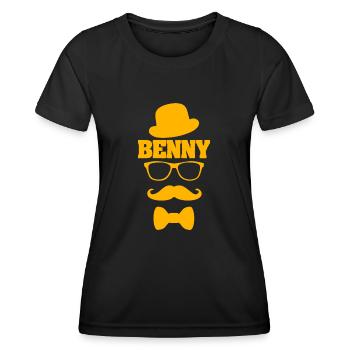 Schnauzer Benny - Frauen Funktions-T-Shirt - Schwarz - Vorne - AI Model Female 172 light (172cm)