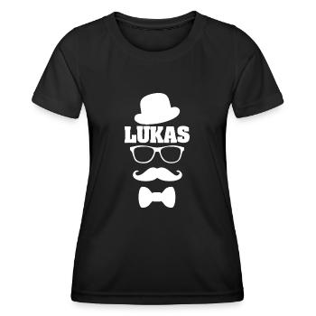 Lukas - T-shirt sport Femme - noir - Devant - AI Model Female 172 light (172cm)