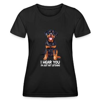 Rottweiler - T-shirt sport Femme - noir - Devant - AI Model Female 172 light (172cm)