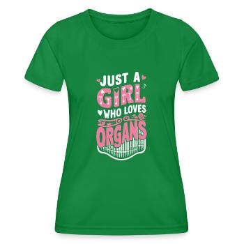 Pipe Organ Gift - Women's Functional T-Shirt - kelly green - Front - AI Model Female 172 dark (172cm)