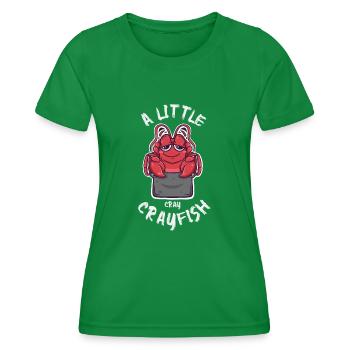 Petite écrevisse Kawaii Écrevisses à bouillir les fruits de mer - T-shirt sport Femme - vert - Devant - AI Model Female 172 dark (172cm)