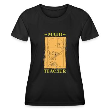 Goldener Schnitt Spirale Fibonacci Kunst mathe - Frauen Funktions-T-Shirt - Schwarz - Vorne - AI Model Female 172 light (172cm)