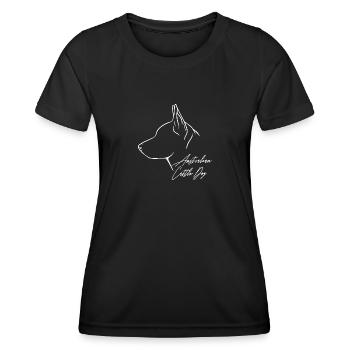 Profil de bouvier australien Chiens Chien Wilsigns - T-shirt sport Femme - noir - Devant - AI Model Female 172 light (172cm)