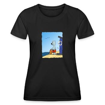 bath keeper - Women's Functional T-Shirt - black - Front - AI Model Female 172 light (172cm)