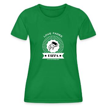 Love fades pizza stays forever - Women's Functional T-Shirt - kelly green - Front - AI Model Female 172 dark (172cm)