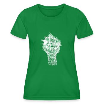Lustiger vintage Vogel Strauß Kopf - Frauen Funktions-T-Shirt - Kelly Green - Vorne - AI Model Female 172 dark (172cm)