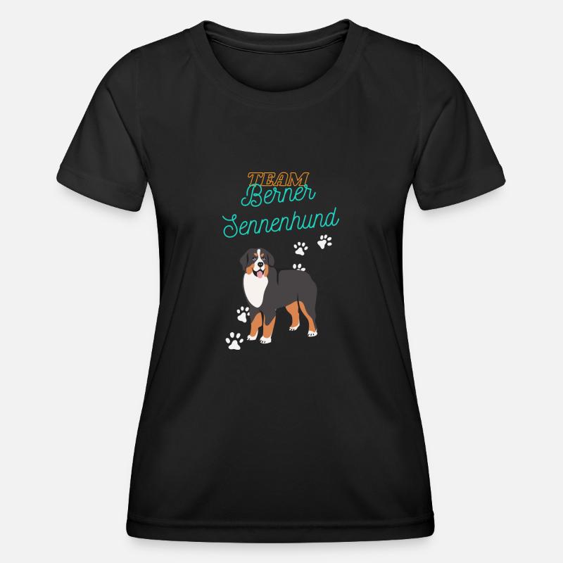 Team Bernese Mountain Dog - Women's Functional T-Shirt - black