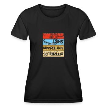 Achterbahn Freak Freizeitpark Rollercoaster - Frauen Funktions-T-Shirt - Schwarz - Vorne - AI Model Female 172 light (172cm)