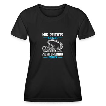 Mir reichts Freizeitpark Rollercoaster Achterbahn - Frauen Funktions-T-Shirt - Schwarz - Vorne - AI Model Female 172 light (172cm)